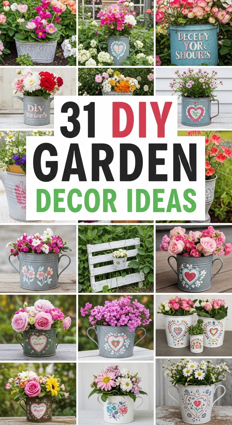 31 DIY Garden Decor Ideas to Transform Your Outdoor Space on a Budget