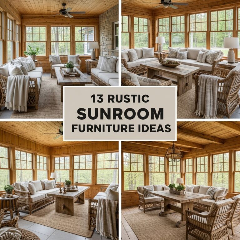 13 Rustic Sunroom Furniture Ideas