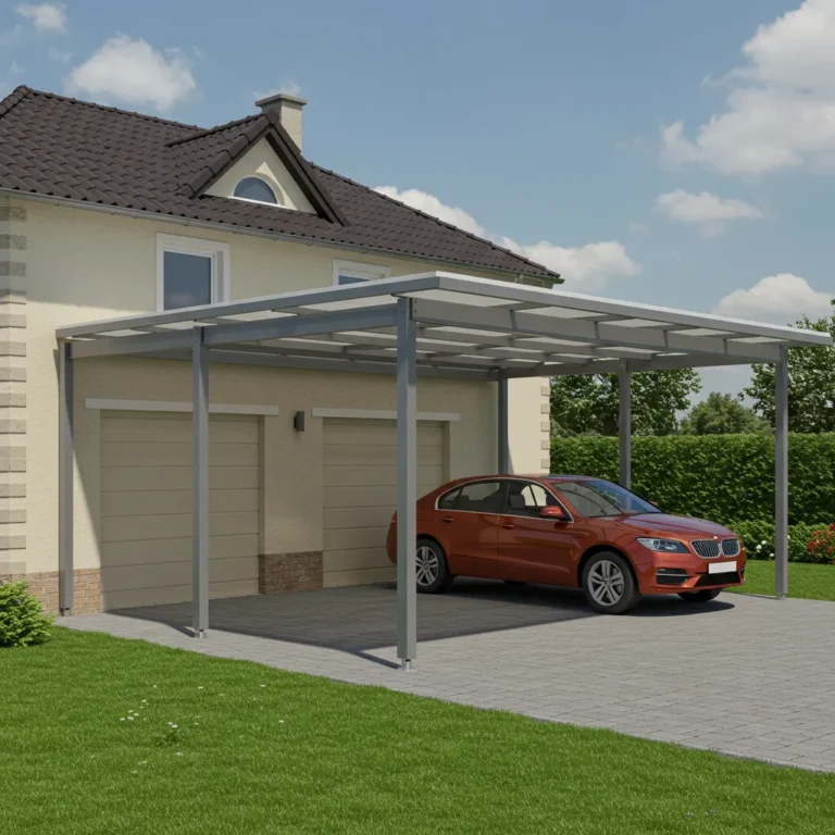 Carport in Front of Garage Ideas for Extra Parking & Protection