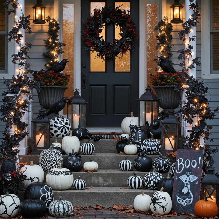 20 Spooky & Stylish Halloween Front Porch Decorating Ideas