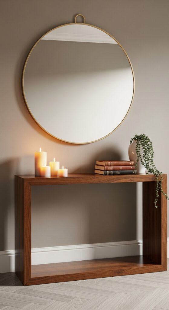 Statement Mirror Above the Table