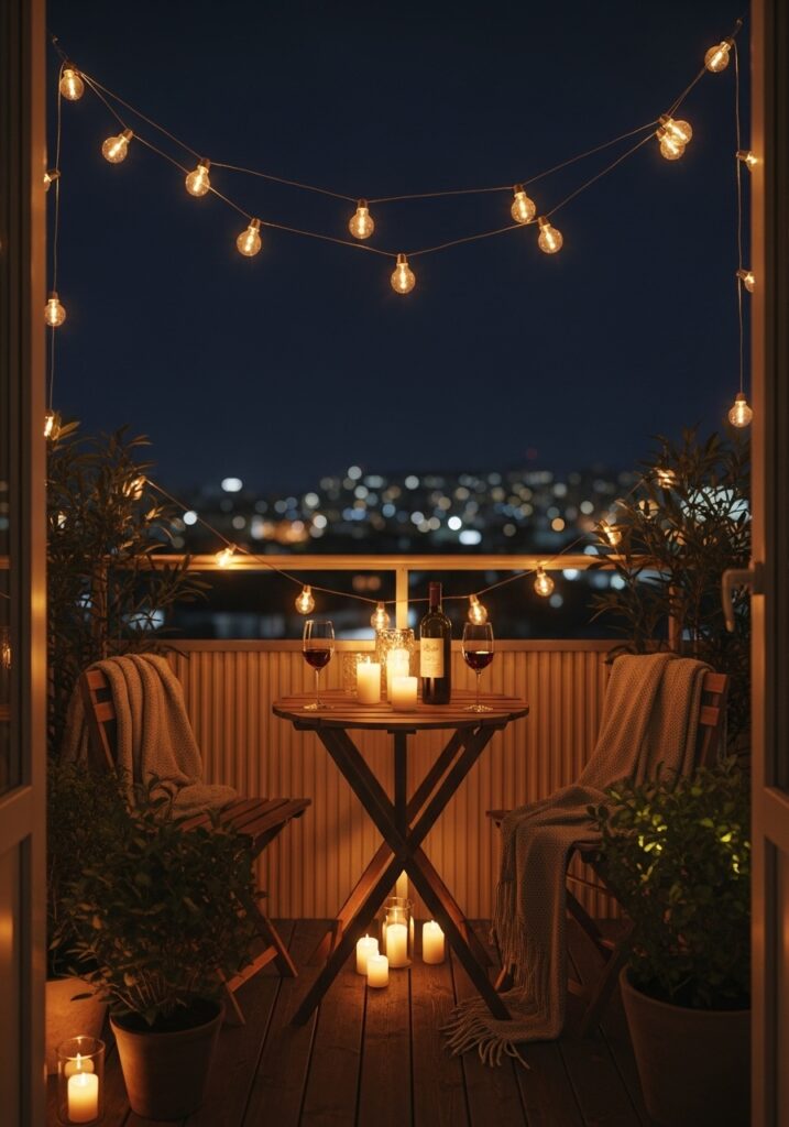 Add String Lights for Evening Ambiance