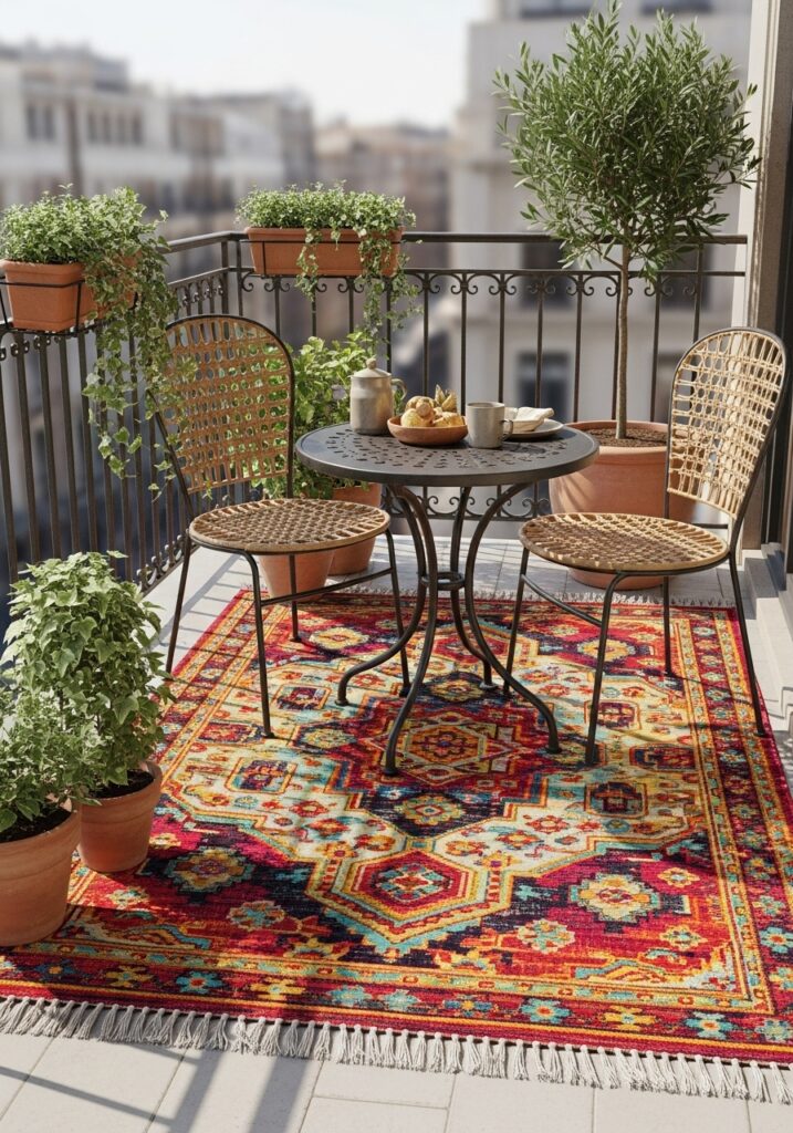 Outdoor Rugs to Define Your Balcony Space