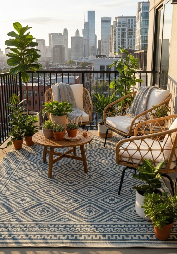 Balcony With Outdoor Rug