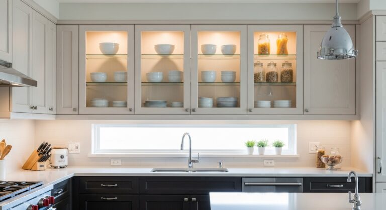 Kitchen Cabinets with Glass Doors on Top: Functional and Stylish Design Ideas