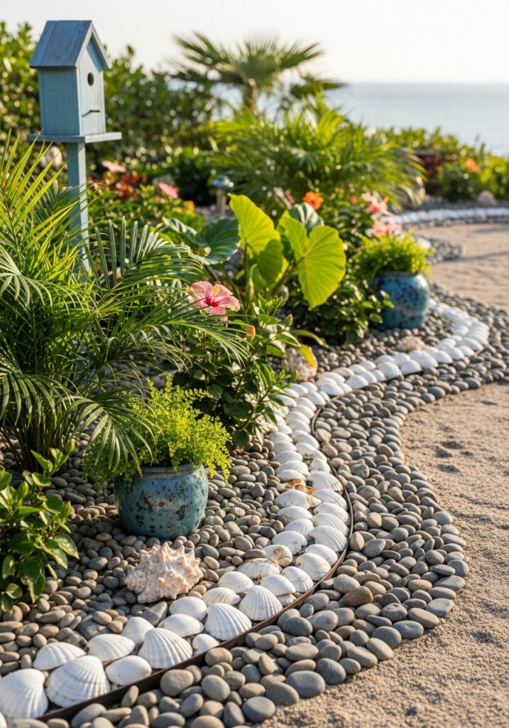 Shell or Beach Rock Edging