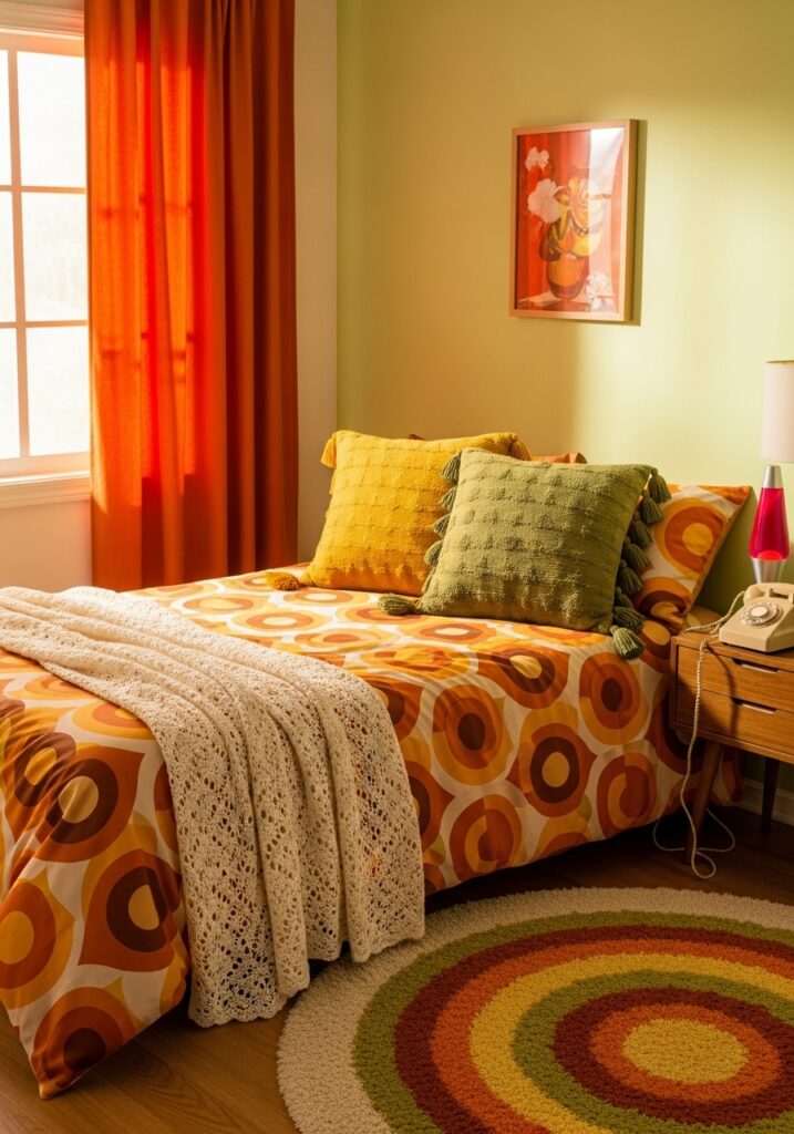 Add Retro-Inspired Bedding and Accessories