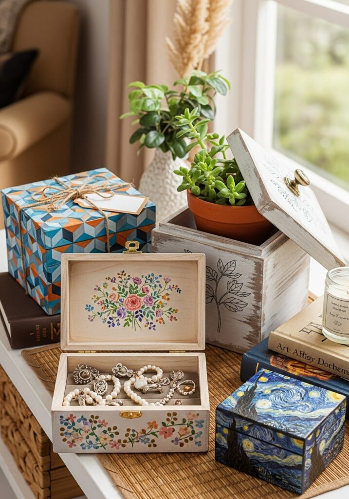DIY Painted Wooden Box Ideas for Inspiration