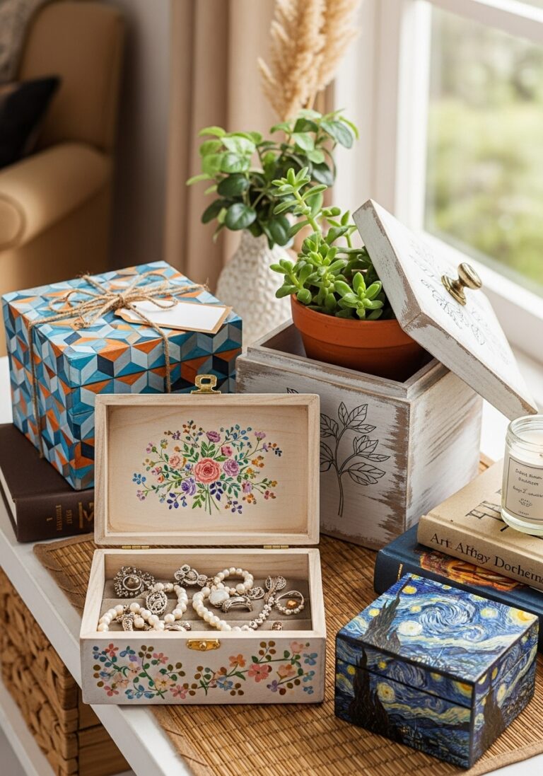 DIY Painted Wooden Box Ideas for Inspiration