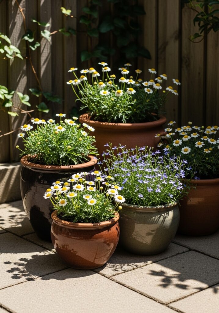 Patio Corners with Pots