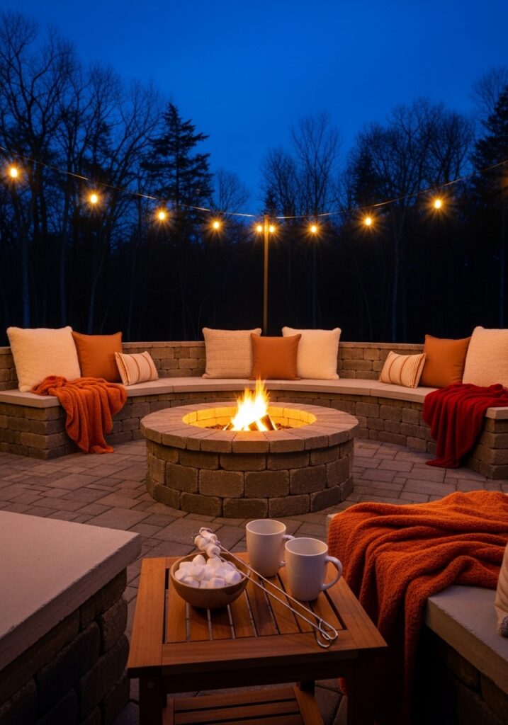 Fire Pit Seating for Cool Evenings