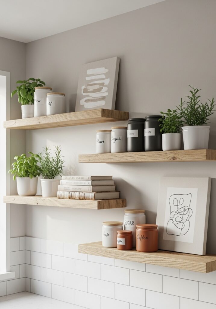 Floating Shelves with Style