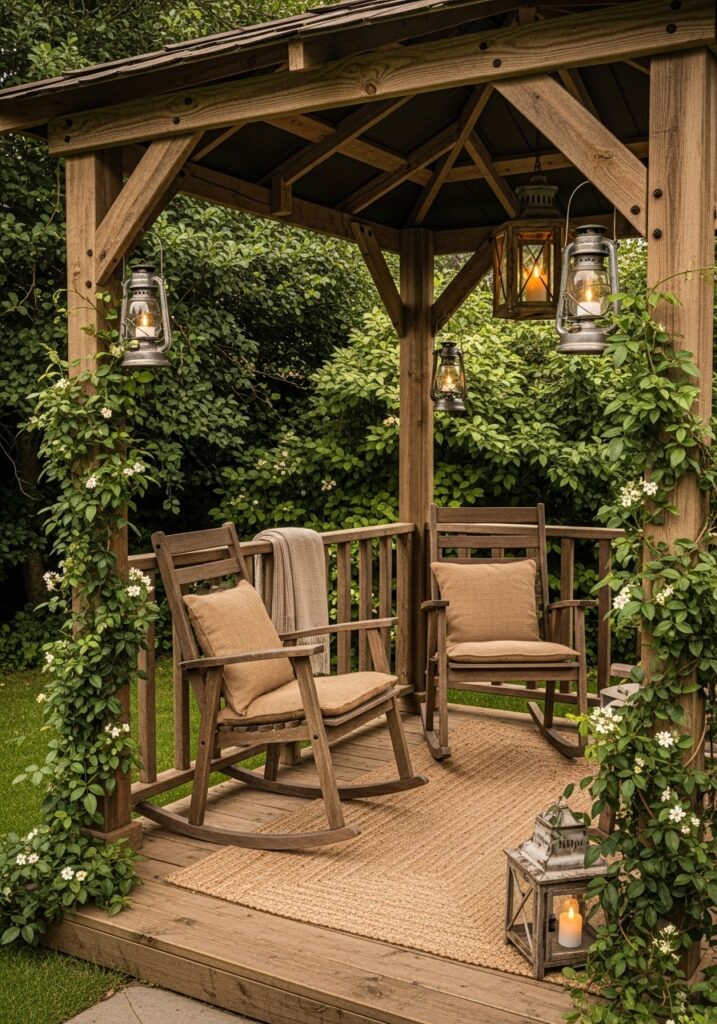 Go Rustic with Backyard Gazebo Decor