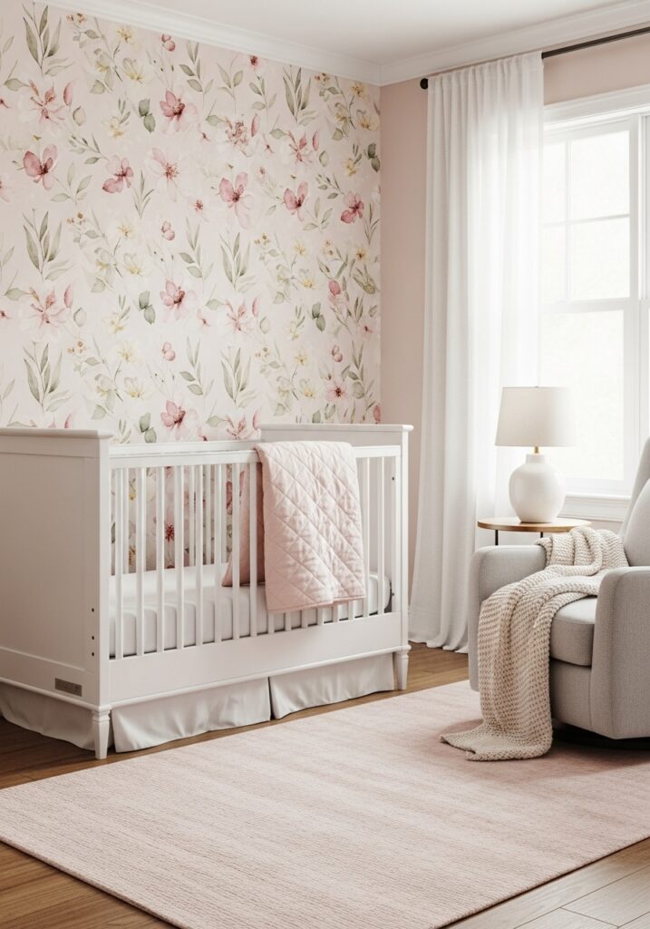 Floral Nursery Wallpaper: Delicate and Dreamy