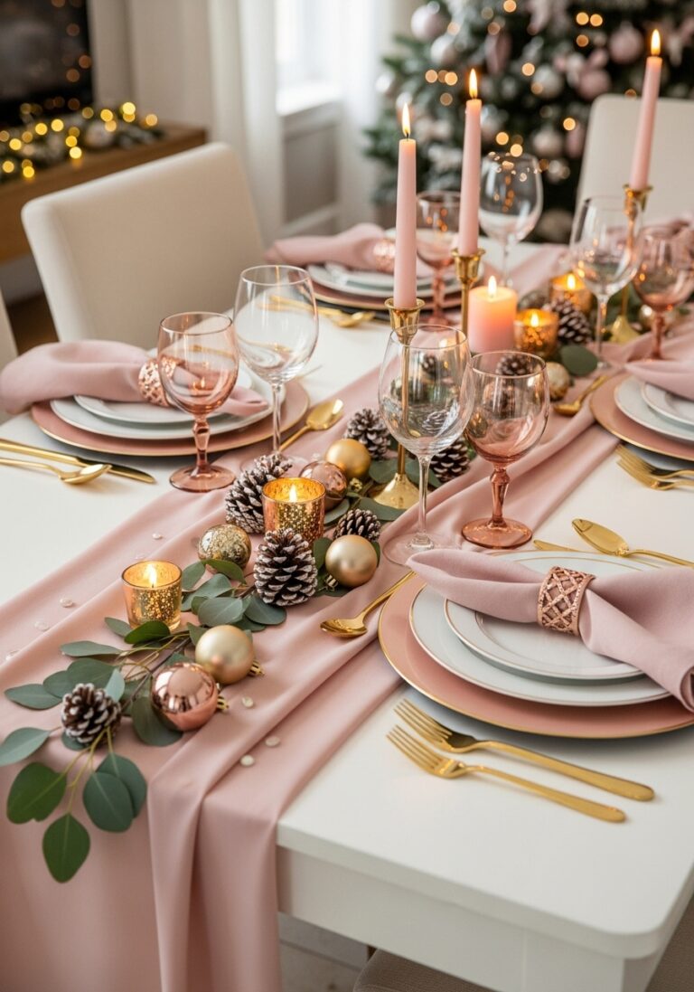 Blush Pink Table Settings