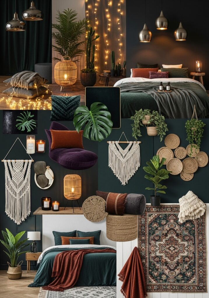 Create Your Own Dark Boho Bedroom