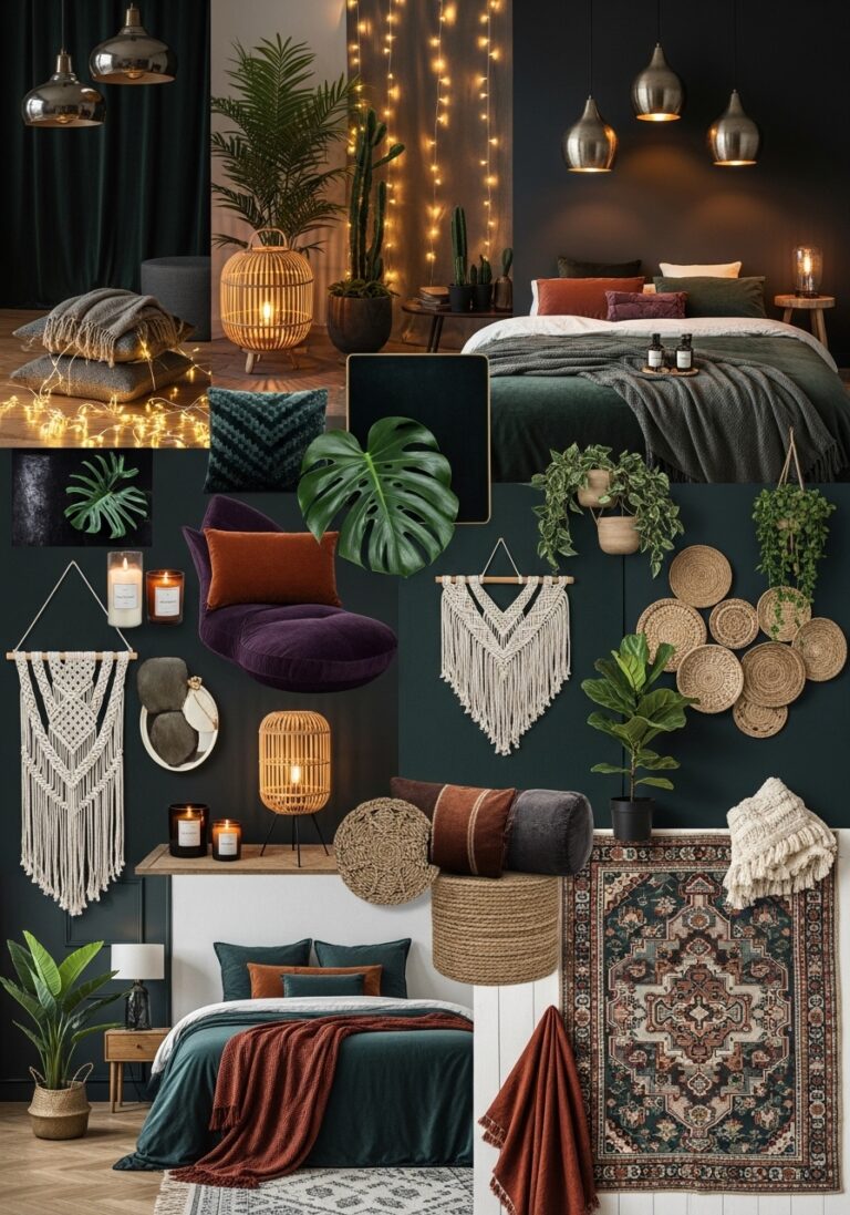 Create Your Own Dark Boho Bedroom
