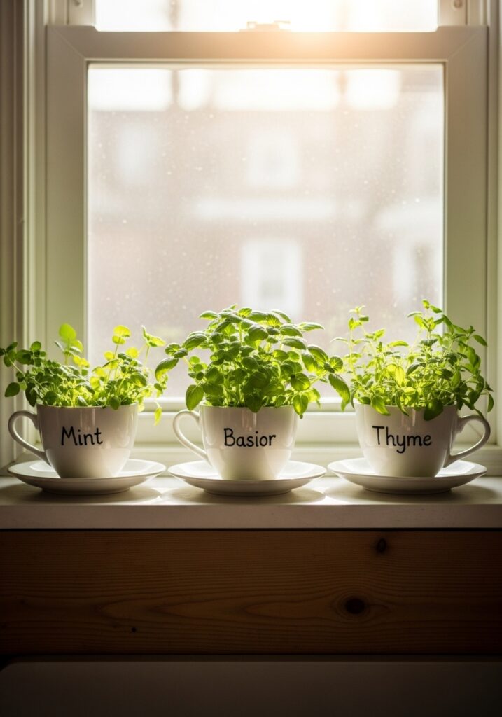 Teacup Herb Garden