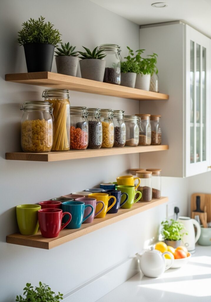 Add Open Shelving for Style and Storage