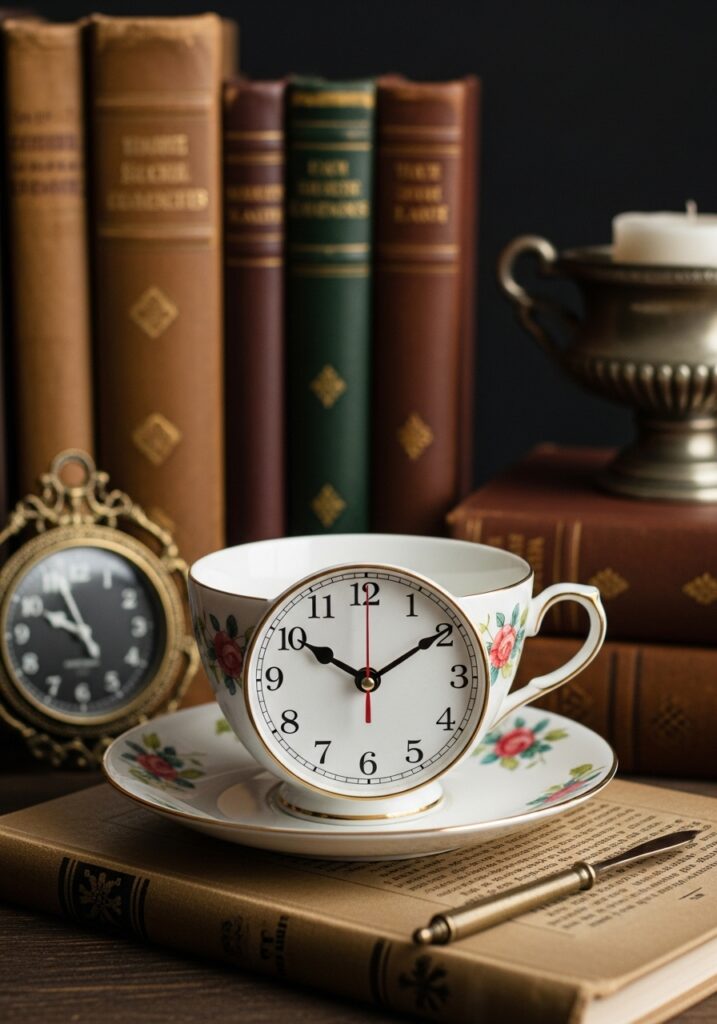 Vintage Clock Teacup