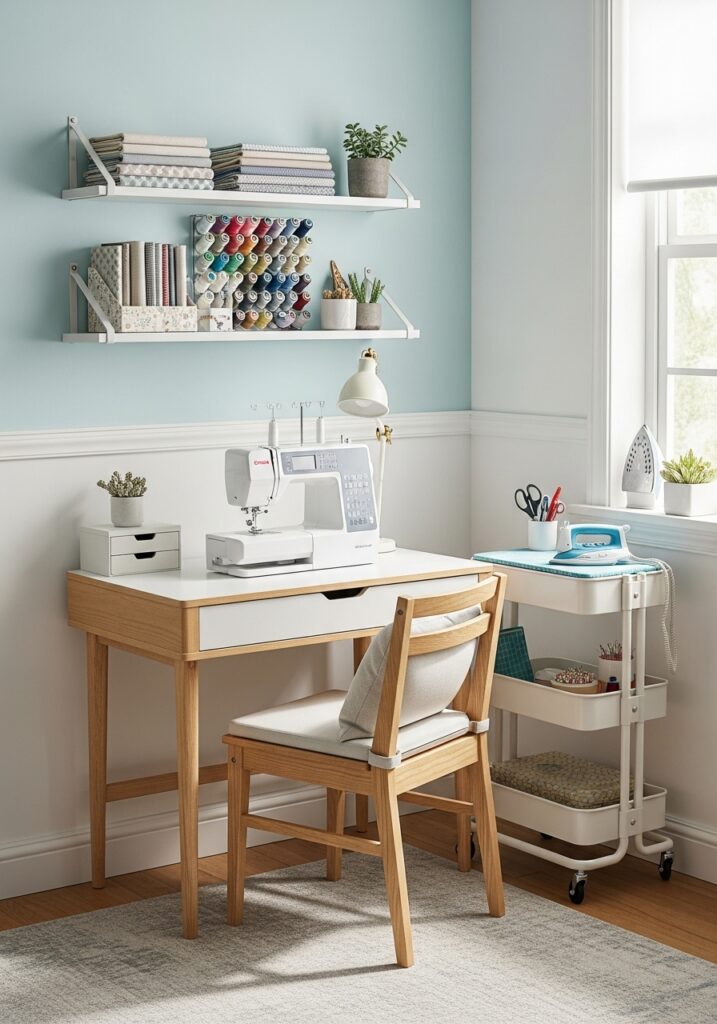 Carve Out a Small Sewing Corner Setup