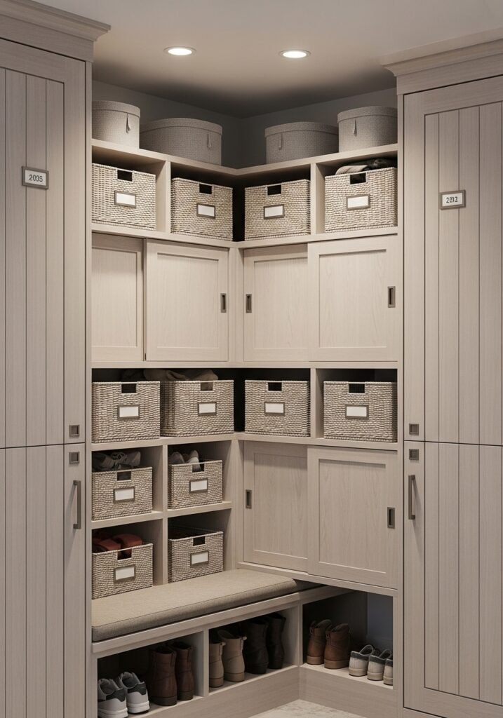 Incorporate Storage Lockers or Cubbies