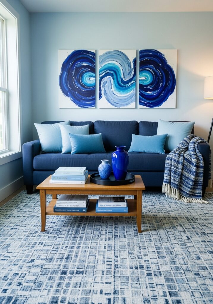 Create Depth with Mixed Shades of Blue