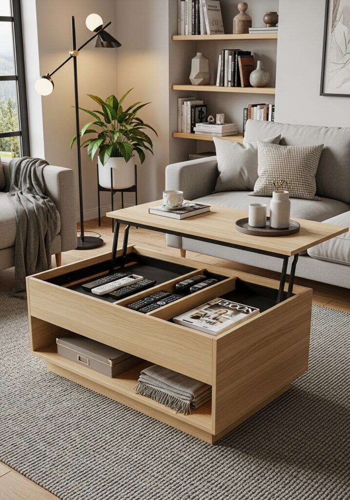 DIY Coffee Table Storage Solutions
