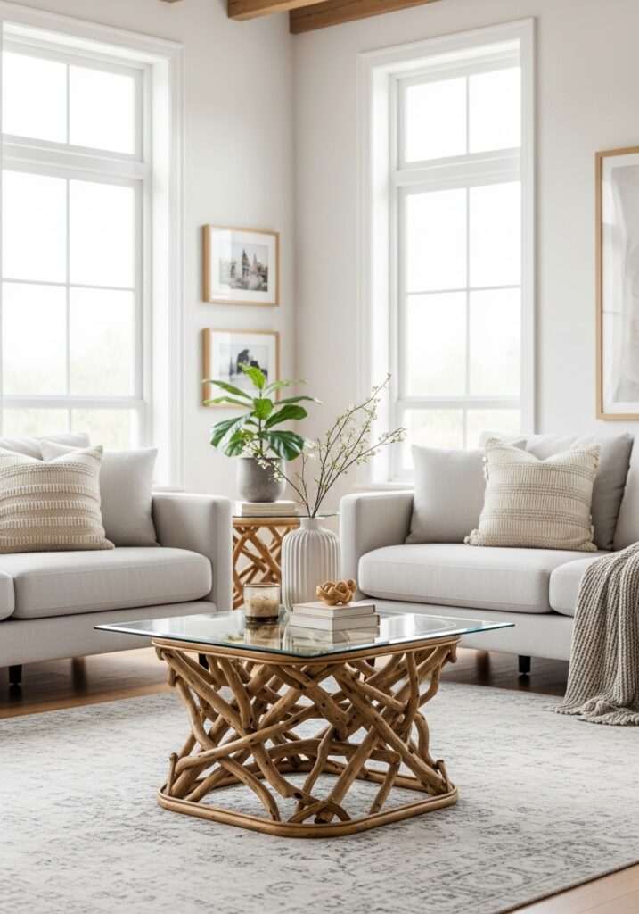 Glass-Top DIY Coffee Tables