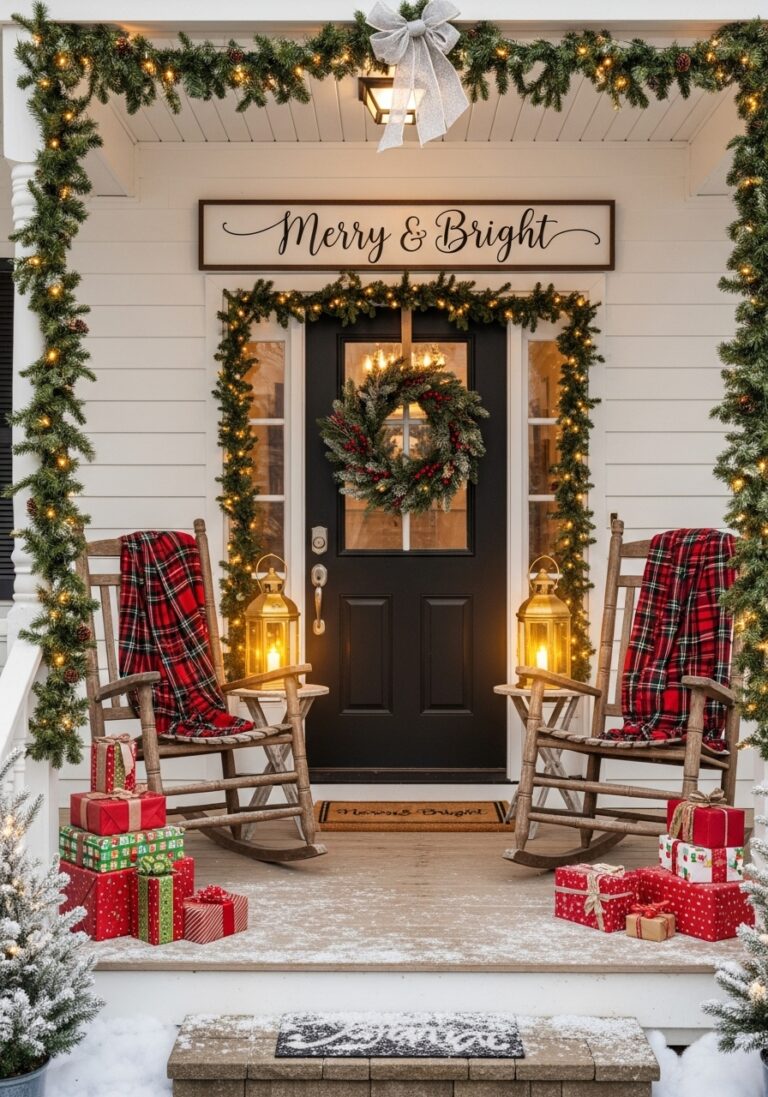 Layer on the Charm with Cozy Holiday Front Porch Decorations