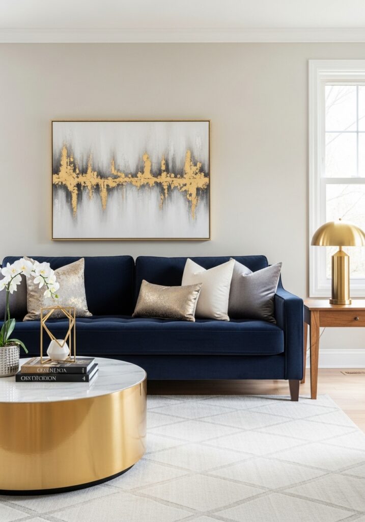 Try a Navy Blue Sofa