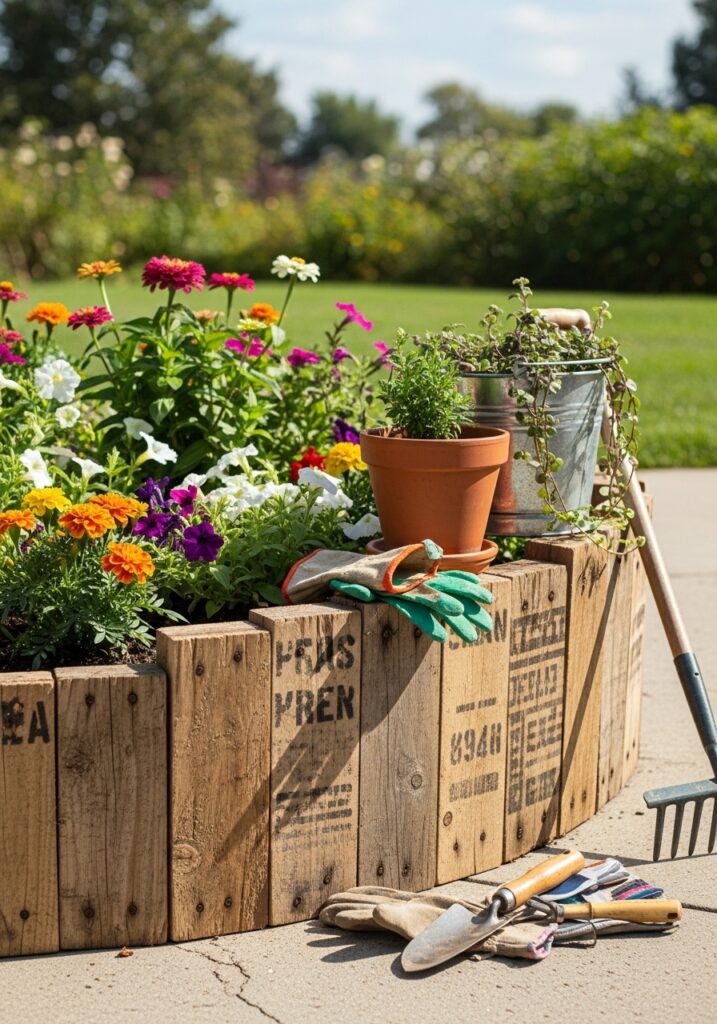 Reclaimed Pallet Edging