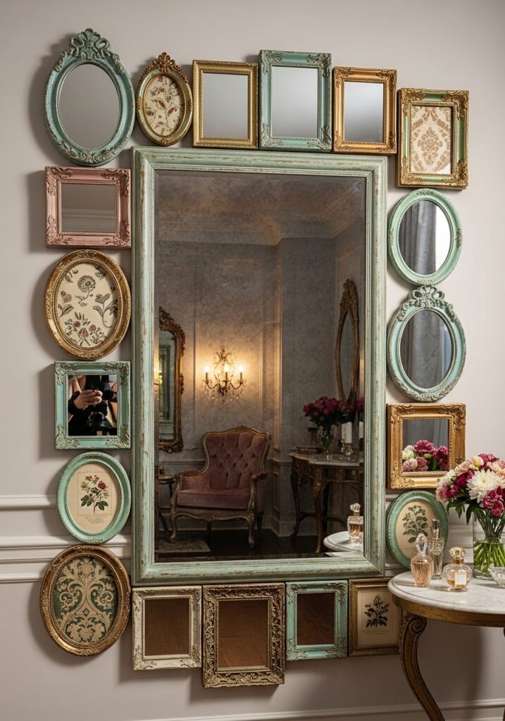 Design a Vintage Frame Collage Mirror
