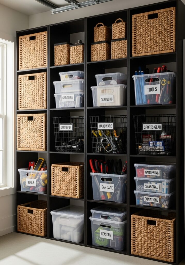 Use Baskets and Bins for Quick Organization