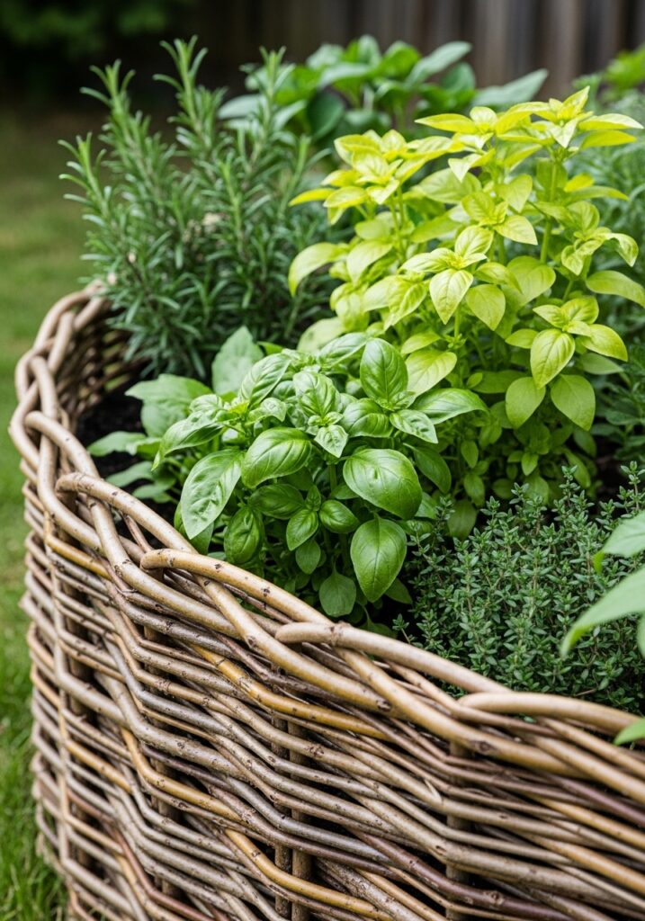 Woven Willow or Bamboo Borders