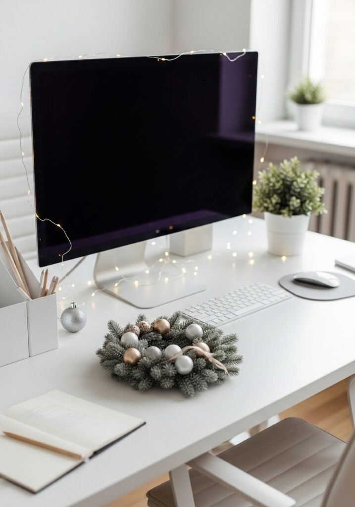 Simple Office Christmas Setup — Minimal Yet Magical