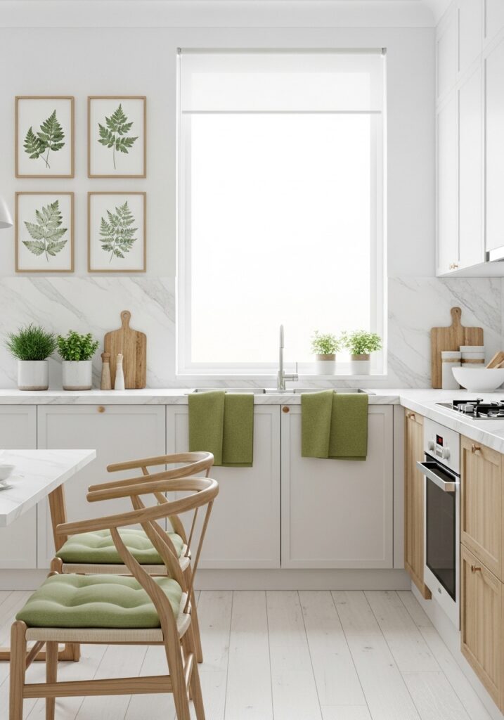 Go Minimal with Subtle Green Touches