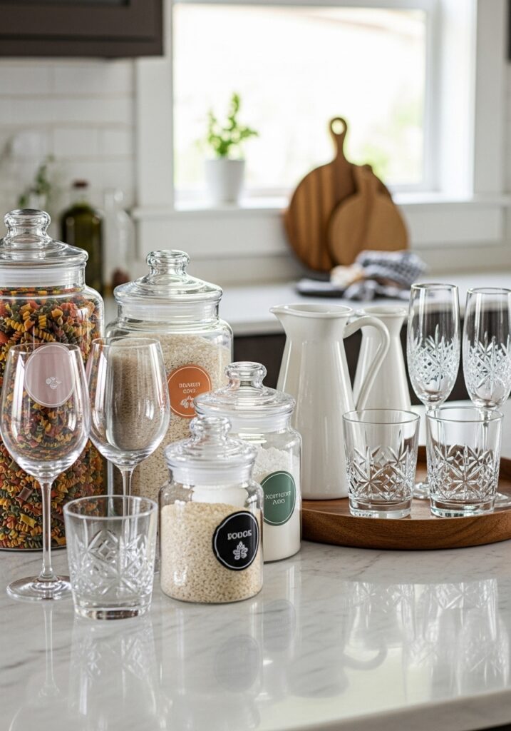 Elegant Glass Jars or Canisters