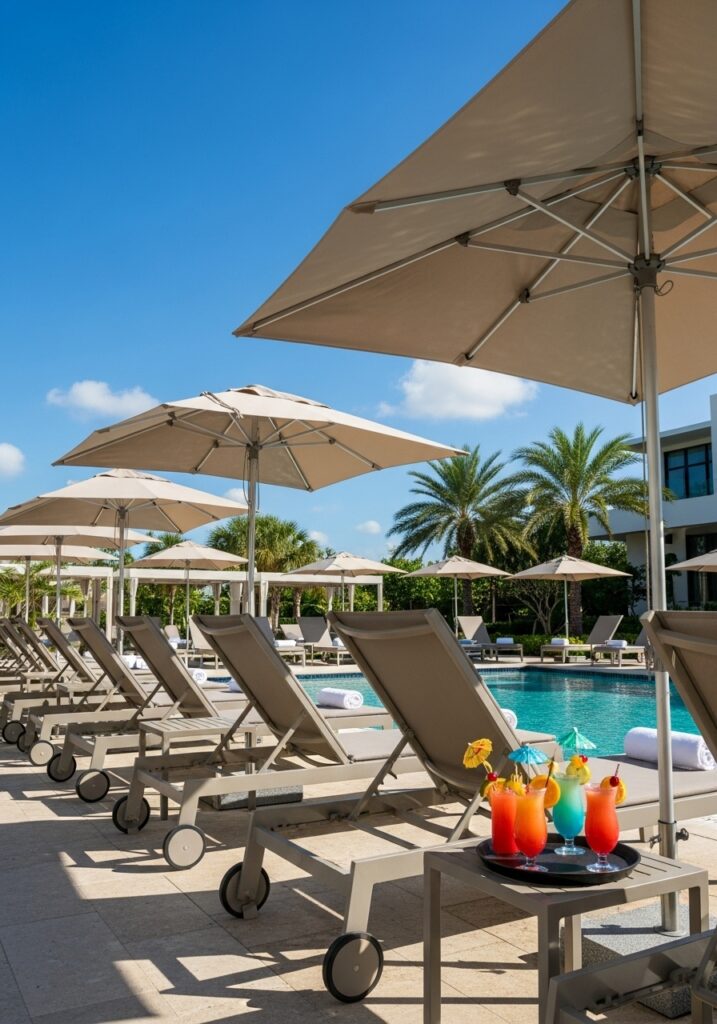 Poolside Loungers for a Resort Feel