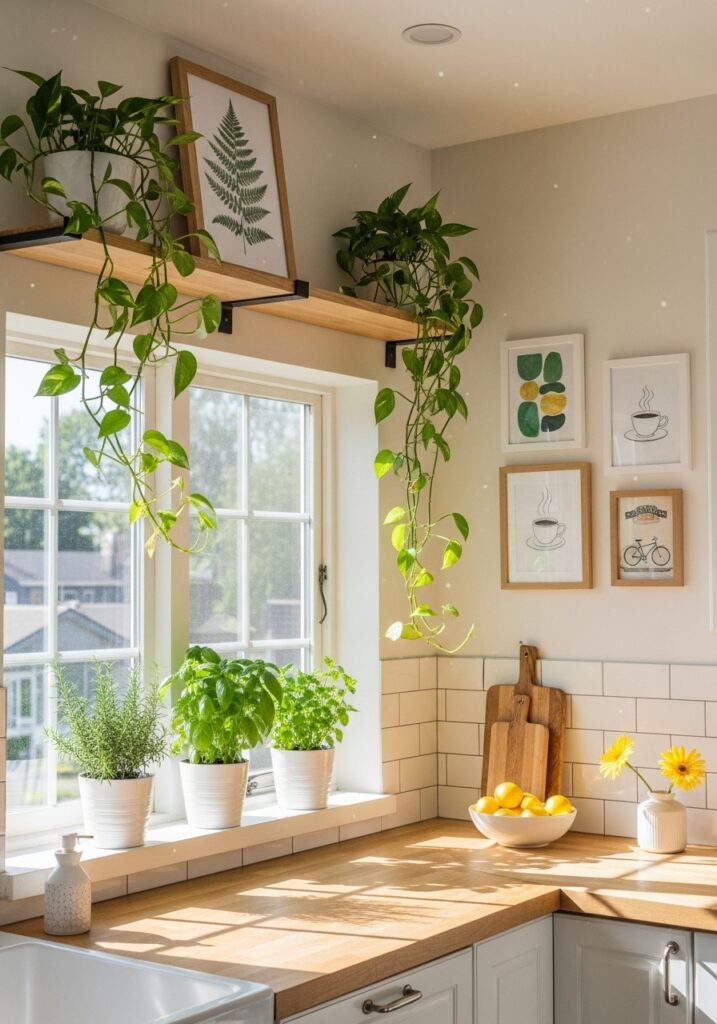 Introduce Greenery and Decorative Accents