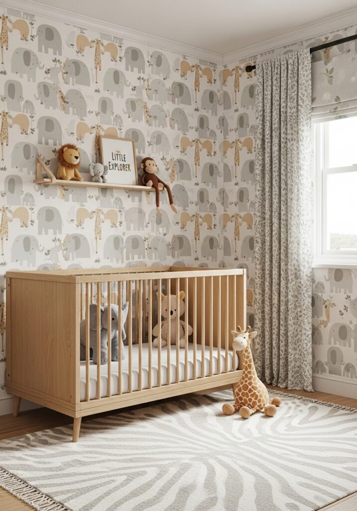 Animal Print Nursery Wallpaper: For the Little Explorer