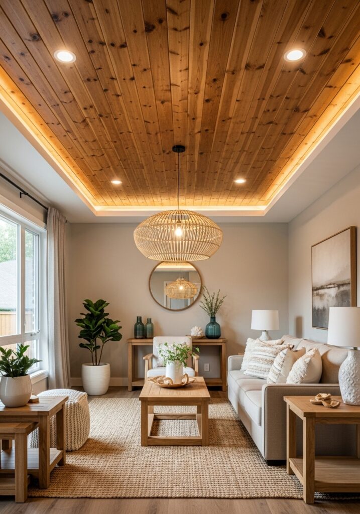 Decorating Around Your New Wood Ceiling