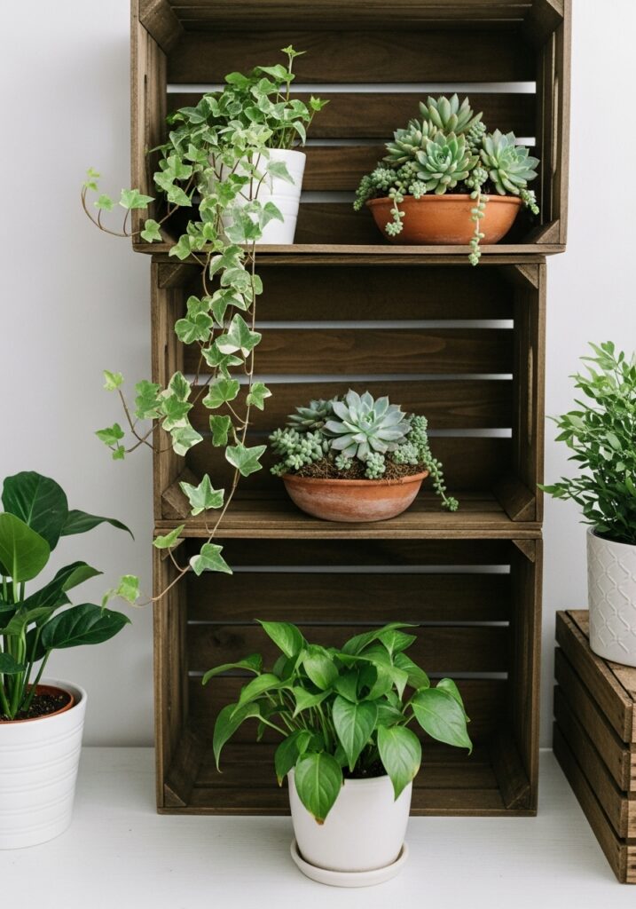 DIY Wooden Crate Storage