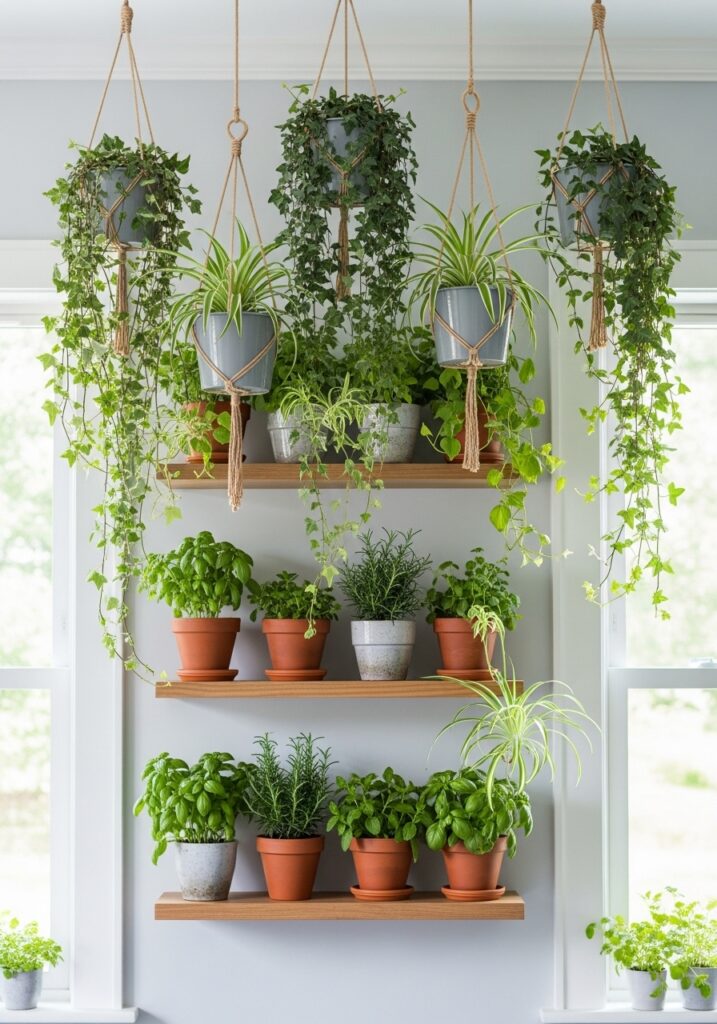 Greenery and Hanging Plants