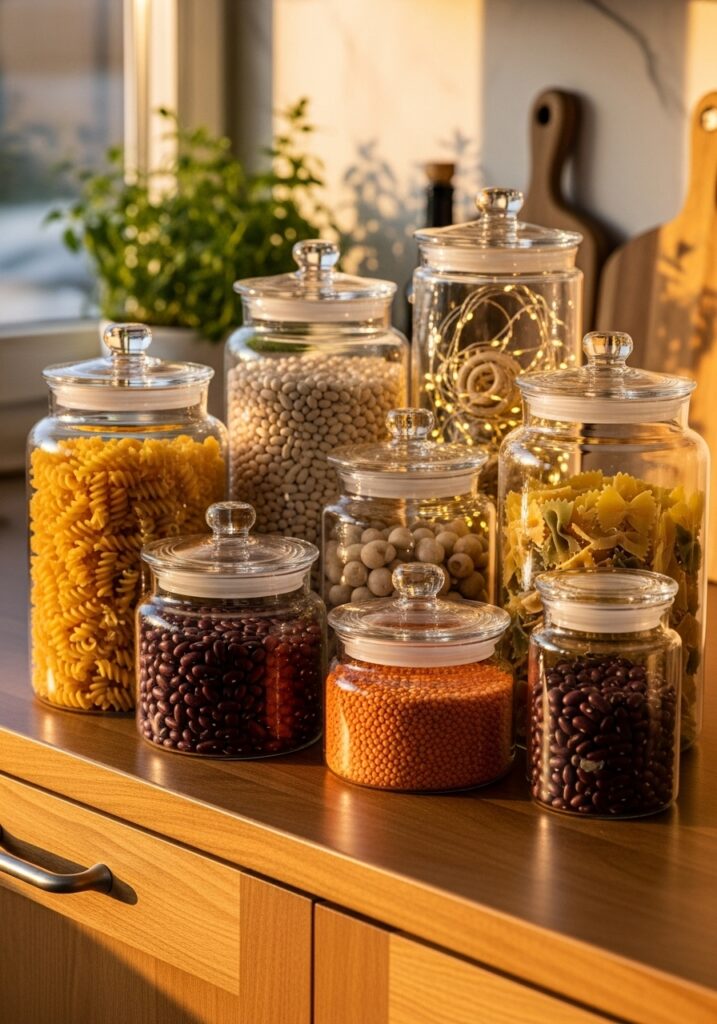Incorporate Glass or Acrylic Containers