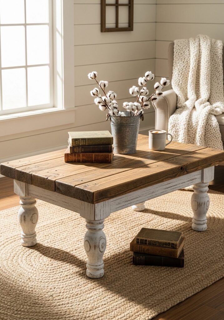 Farmhouse Style DIY Coffee Table