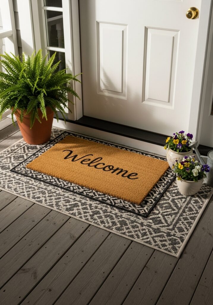Define the Space with a Stylish Welcome Mat