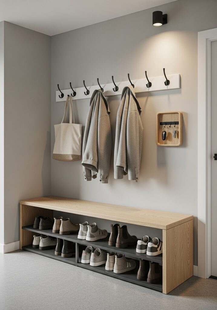 Functional Garage Entryway Setup