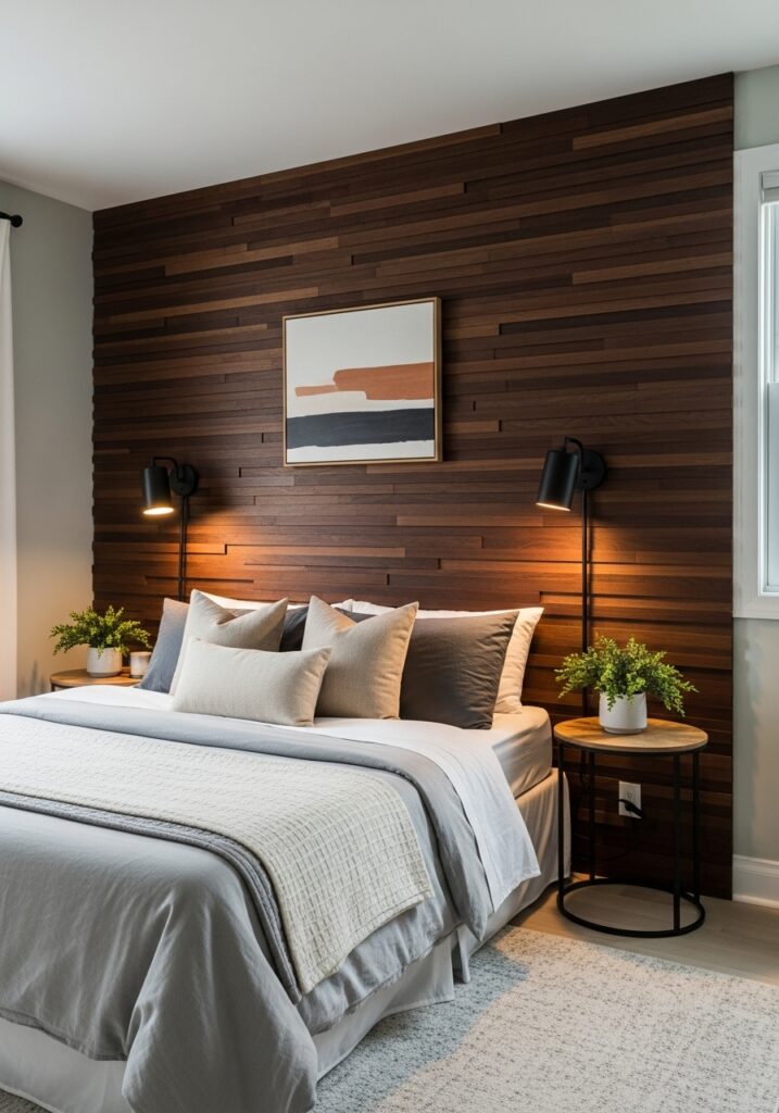 Bedroom Wood Accent Wall Inspiration