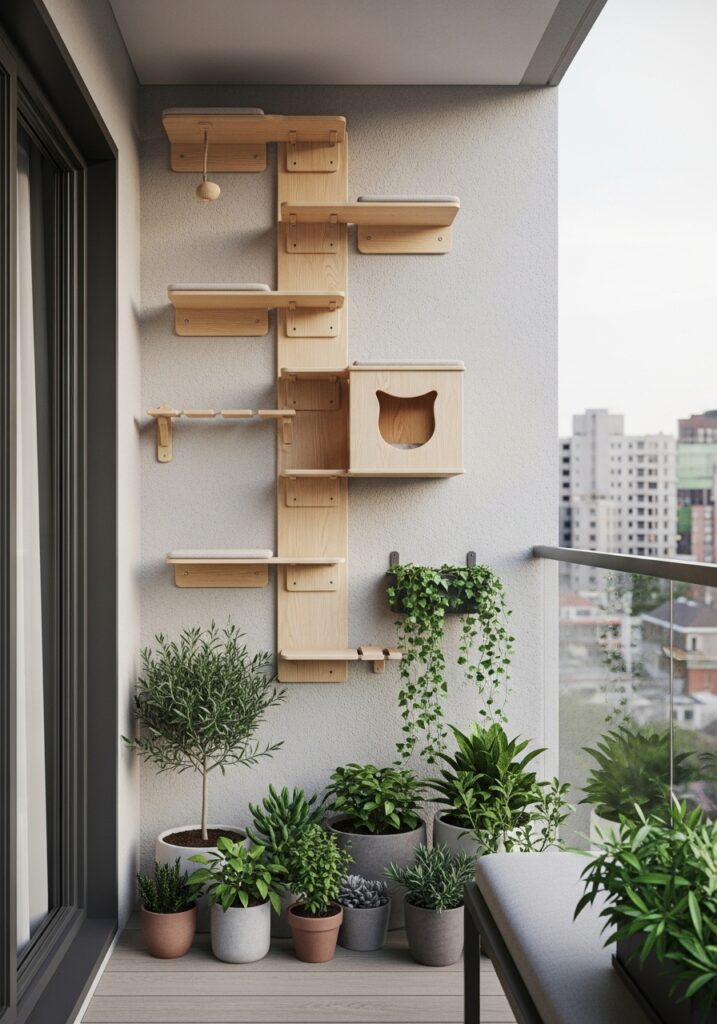 Create Vertical Space with Cat Shelves